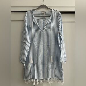 Rachel Zoe Blue and White Striped Cover up